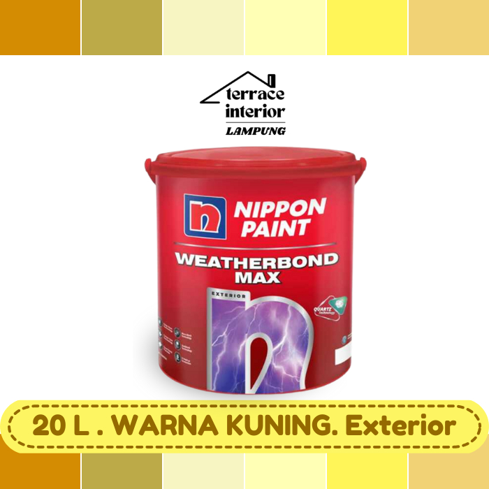 Cat Tembok Nippon Paint Weatherbond Max warna Kuning Ukuran 20 L