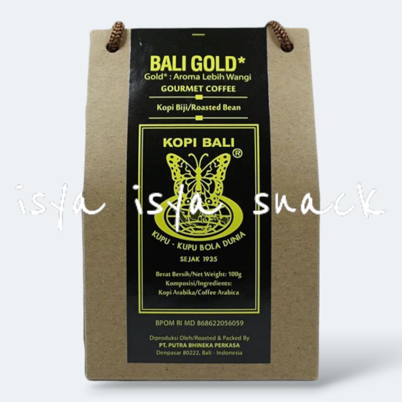 

Kupu Kupu Bola Dunia Kopi Bali Gold Tas Arabica Bubuk Ground Beans