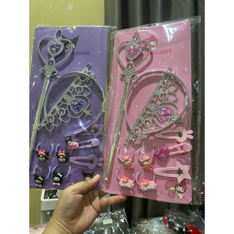 Set peri anak / tongkat peri / mahkota anak / set mahkota / kuromi
