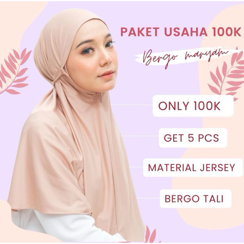 100Ribu Dapat 6Pcs Bergo Tali Jersey Premium Lebel By Alya Hijab