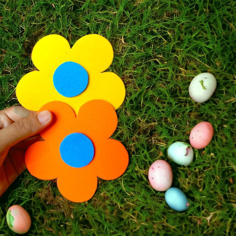 PRAKARYA HIASAN BUNGA SPON ATI SPON EVA HIASAN KELAS KAMAR PAPAN