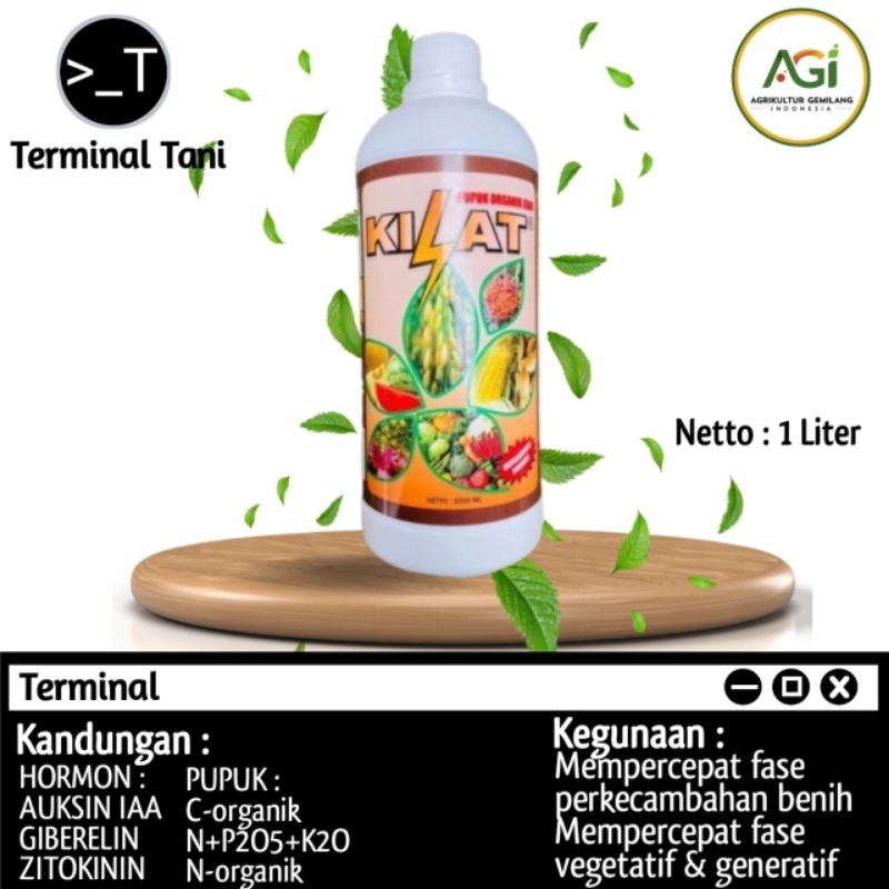 Pupuk KILAT 1 Liter Original - Pupuk Organik Cair Hormon