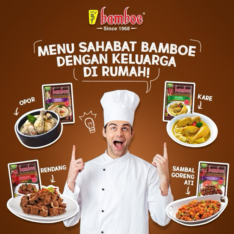 

Bamboe Bumbu Instan Rawon Rendang Kare Soto Daging Empal