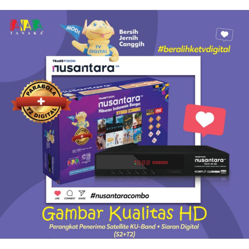 RECEIVER TRANSVISION NUSANTARA HD S2 COMBO ( S2 + T2 DIGITAL)