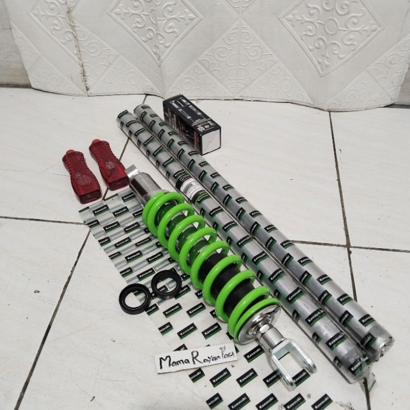 As Shock Depan + Belakang KLX 150 KLX 150 BF KLX 150 L Pipa Shock+Shock Breaker belakang+Sil shock O