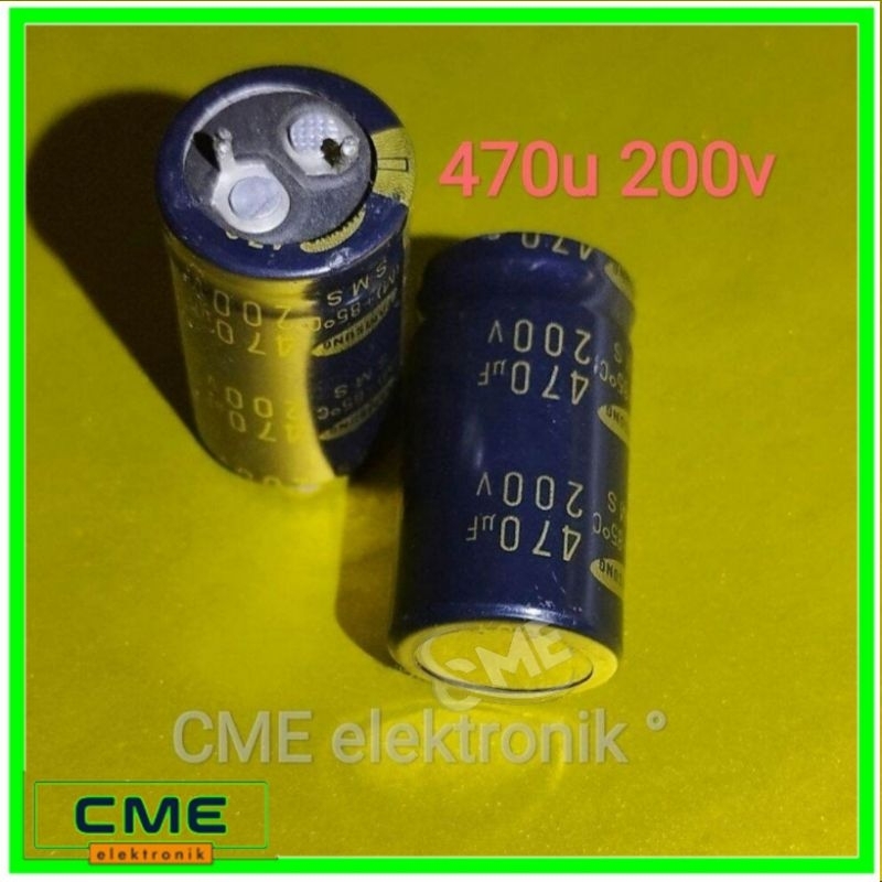 Elko Cabutan 470U 200V / 470uf 200v Elco Copotan ORI Original
