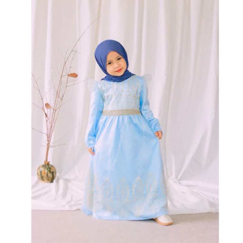 Dress Muslim Balloon Party Sky Blue