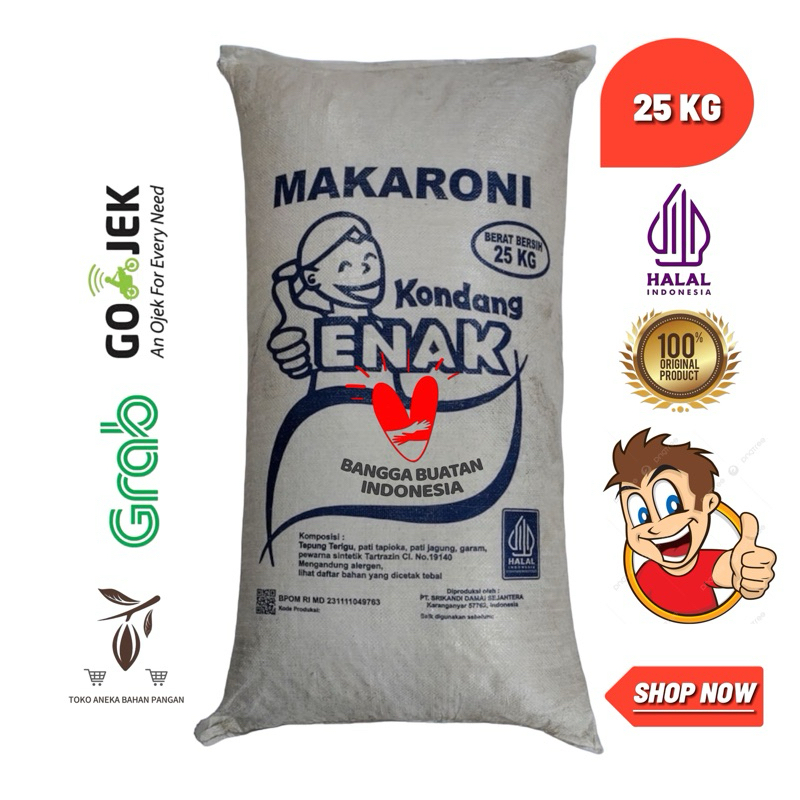 

Makaroni Mentah 25 kg Cap Kondang Enak