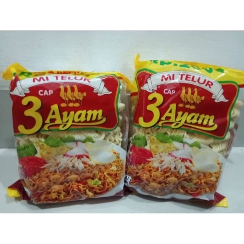 

Mie telur cap 3 ayam 2000an dapat 2 pcs