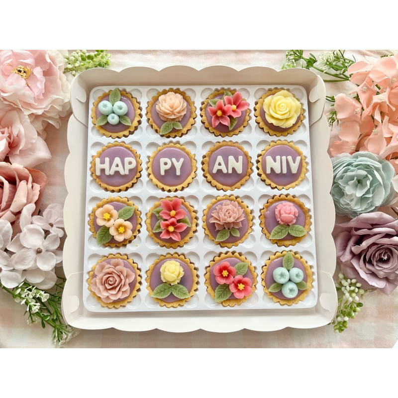 

pie pudding mini bunga3D hampers depok 16pcs