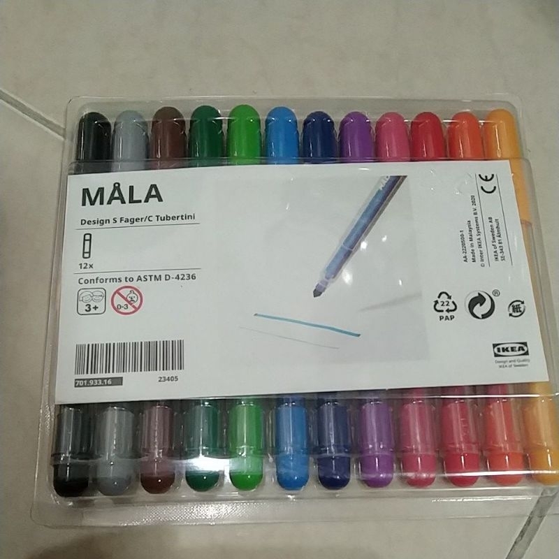 

MALA ikea spidol mewarnai menggambar anak anak 12buah colourful marker