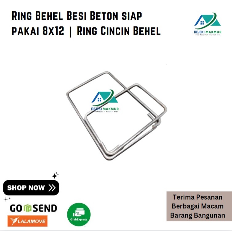 Ring Behel Besi Beton siap pakai 8x12 | Ring Cincin Behel