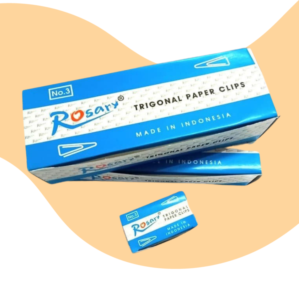 

Clip Trigonal No.3 / Trigonal Paper Clips No.3 - Rosary (1 pak isi 10 dus kecil)