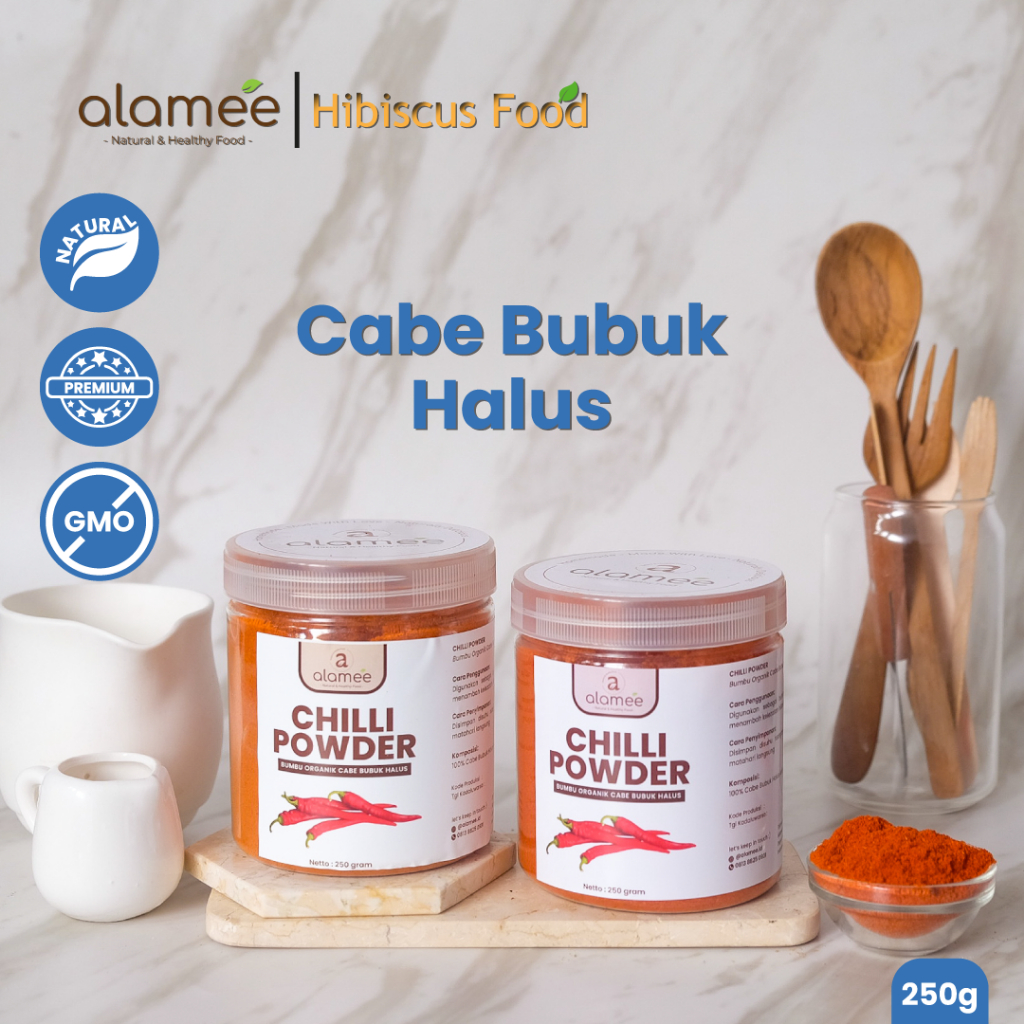 

Bumbu Cabe Cabai Bubuk Kering Halus Pedas Chilli Powder Chili Cabai Rempah Murni Asli Dapur Organik