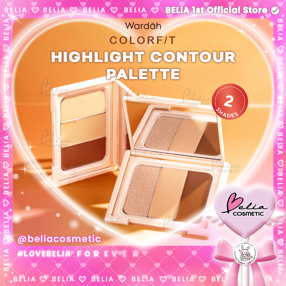 ❤ BELIA ❤ WARDAH Colorfit Highlight Contour Palette | 3 in 1 Highlighter, Contour, Concealer