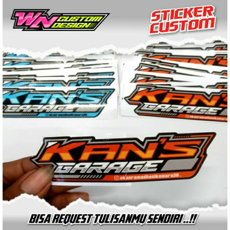 STIKER NAMA CUSTOM, STIKER RACING