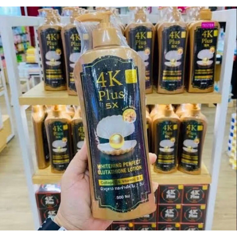 4K PLUS 5X WHITENING PERFECT GLUTATHIONE LOTION 500ML from Tofu Skincare Bangkok - Thailand