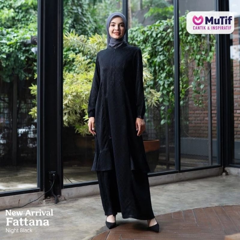 GAMIS HITAM POLOS SIMPLE ELEGANT/GAMIS MUTIF FATTANA/BUSANA MUSLIMAH/BAJU SYARI CANTIK UNIK/