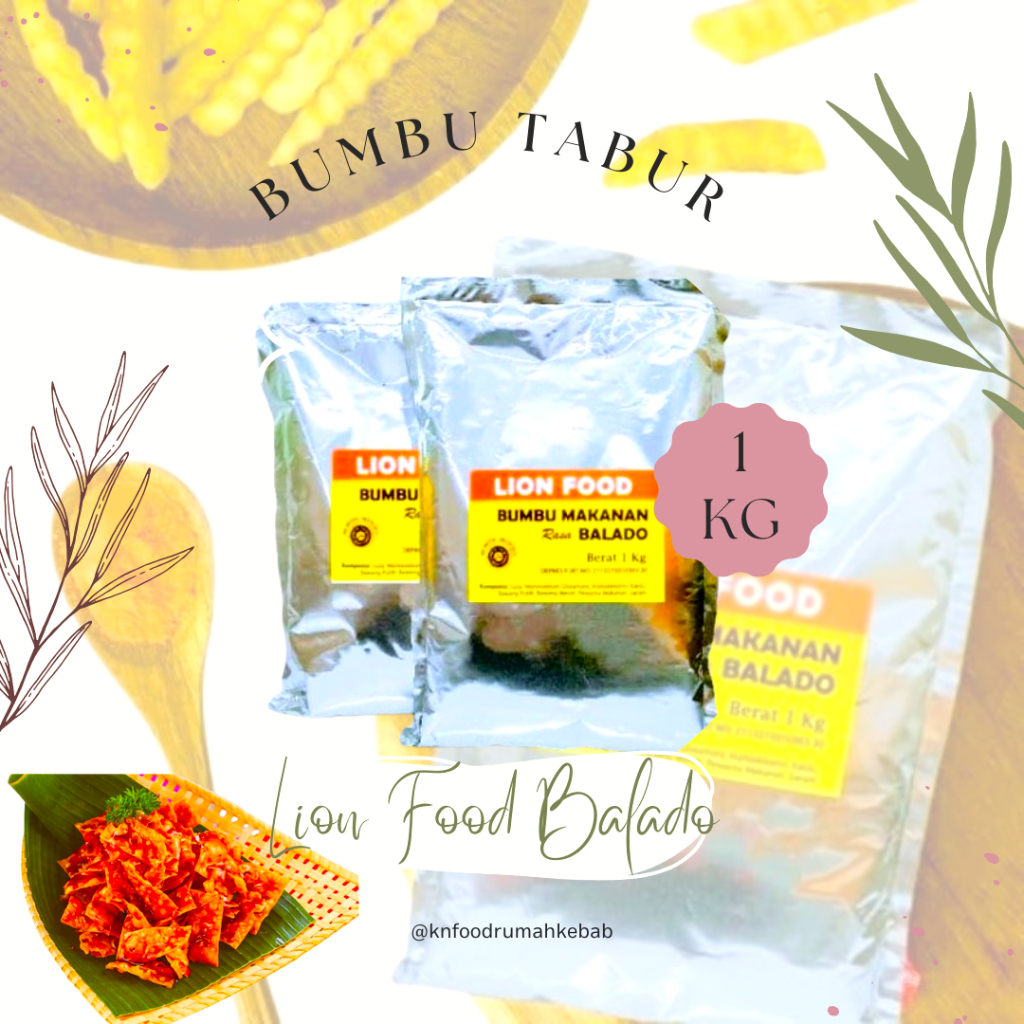 

Lion Food RASA BALADO Kemasan 1 KG BUMBU TABUR ALA SHIHLIN