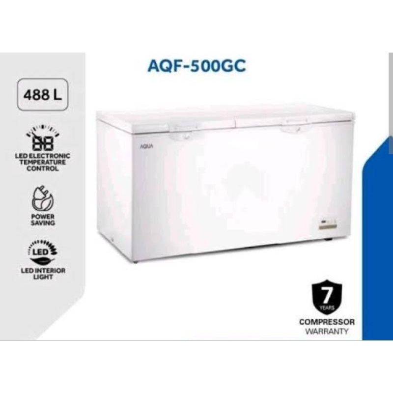 Chest Freezer AQUA AQF 500 GC LED Temperatur Control 488 Liter Cooler Box