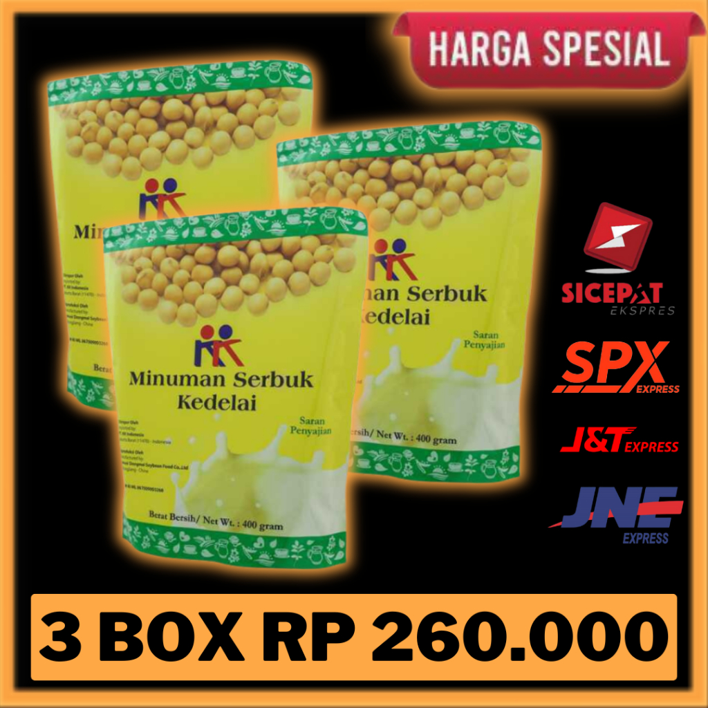 

KK Minuman Serbuk Kedelai (Soya Bean) 400g nutrisi untuk kesehatan Penambah Berat Badan KK Indonesia