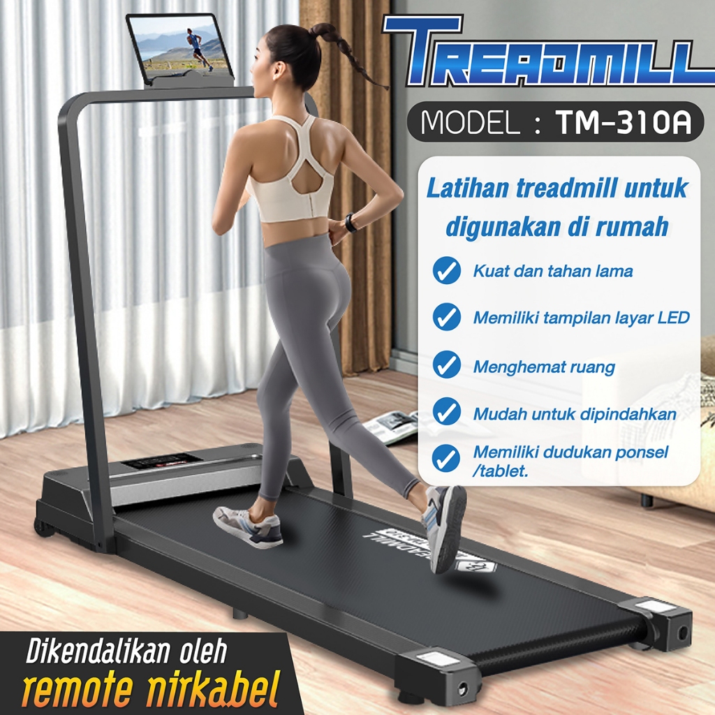 HTD SPORT Treadmill Listrik Treadmill Elektrik Treadmill Lipat Alat Fitness Olahraga Multifungsi