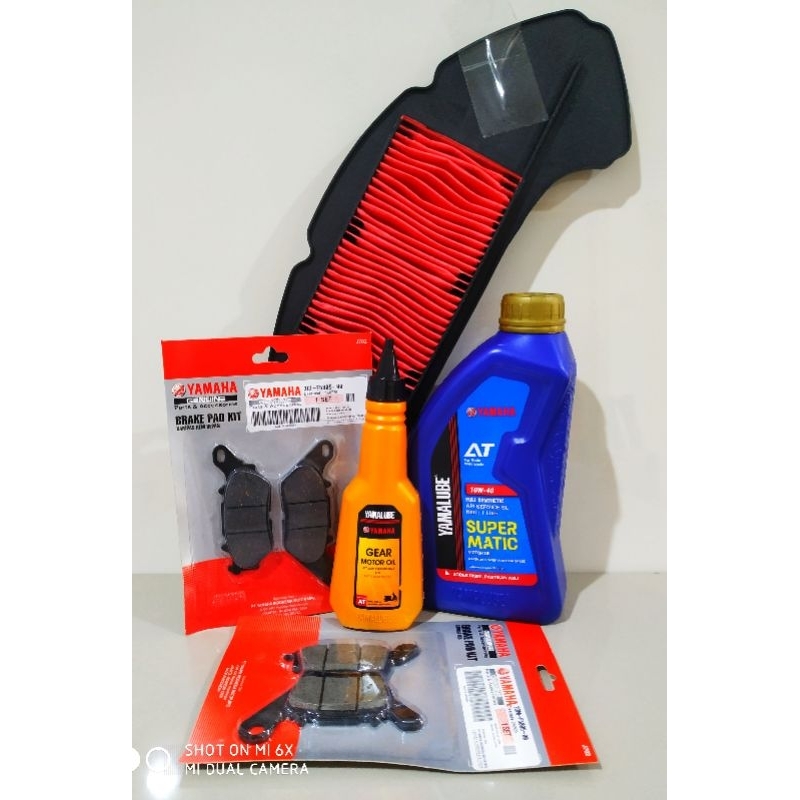 PAKET YAMALUBE SUPER MATIC 1L + YAMALUBE GEAR 140ML + F UDARA NMAX NEW + 1 SET BRAKEPAD NMAX NEW