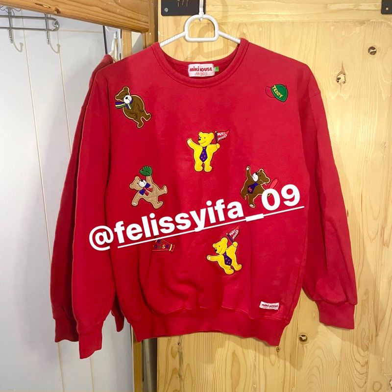 BAJU CREWNECK BEAR MIKI HOUSE
