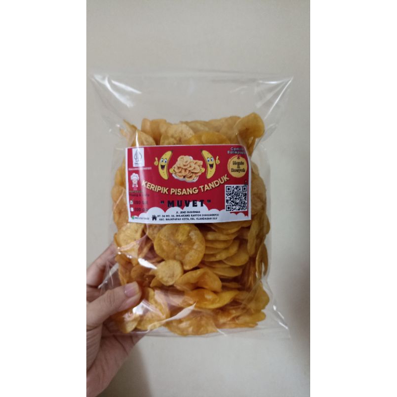 

Keripik Pisang Tanduk MUVET Asin/Manis 250gr/500gr