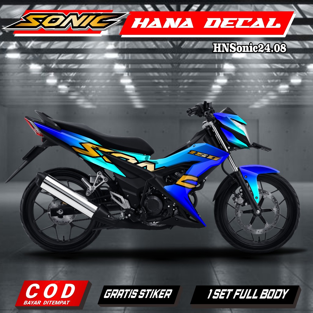 (COD) Decal Sticker Sonic 150 R Full body striping dekal stiker HN sonic 24.08