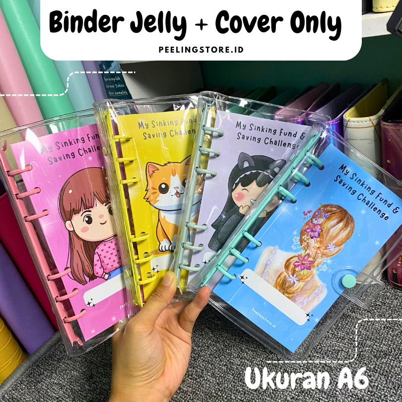 

BINDER A6 + COVER ONLY / Binder keuangan / binder a6 / binder nabung murah / Binder Jelly