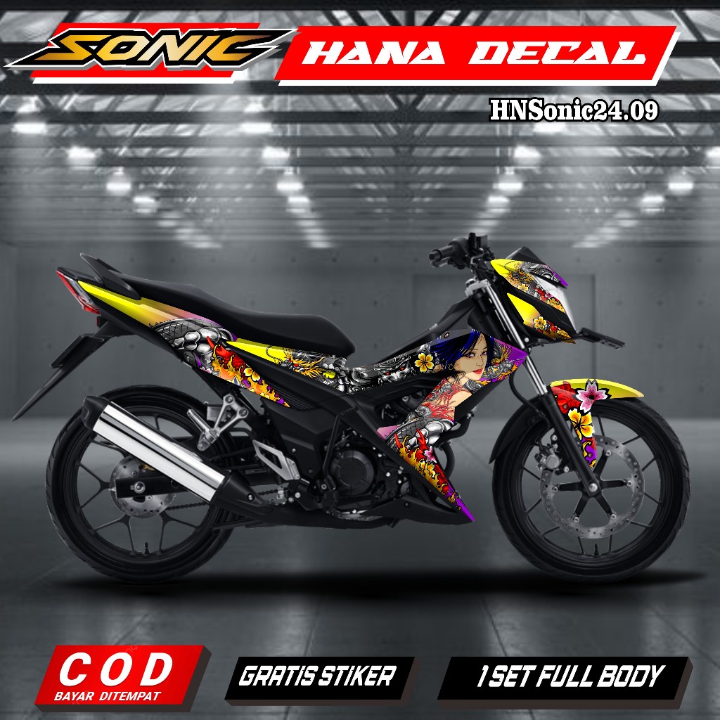 (COD) Decal Sticker Sonic 150 R Full body striping dekal stiker HN sonic 24.09