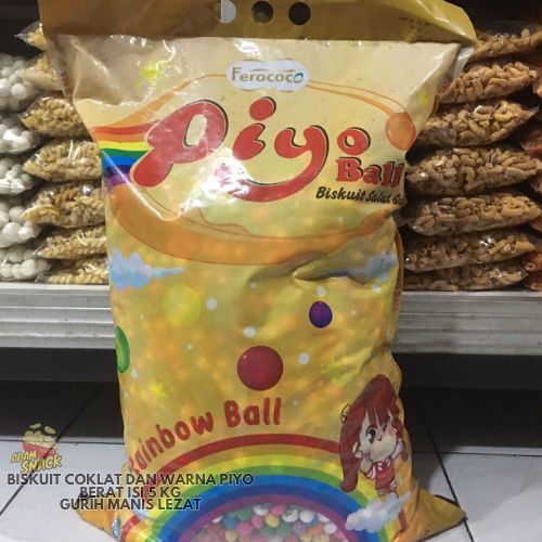 

BISKUIT BOLA BAL ISI 5 KG / COKLAT DAN WARNA WARNI PIYO PIYO