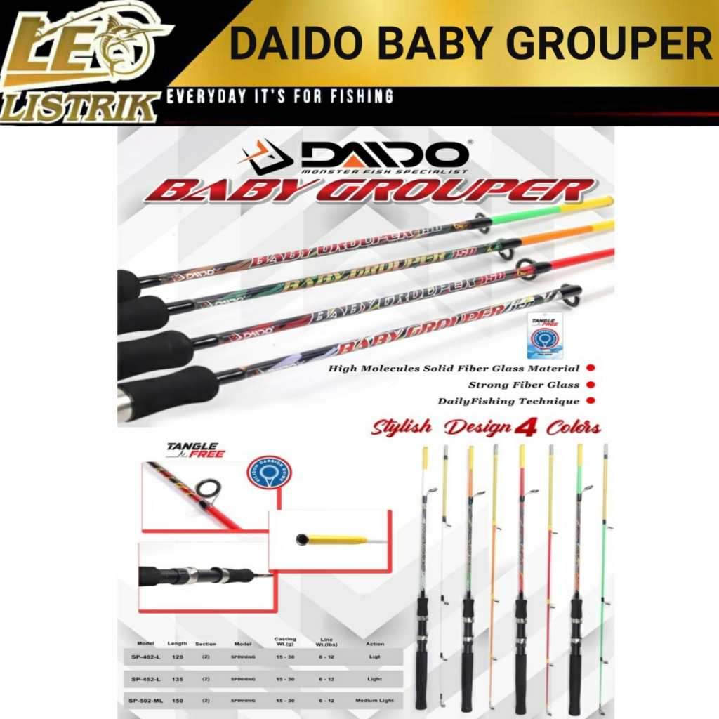 JORAN DAIDO BABY GROUPER 135CM JORAN FIBER SOLID TERLARIS  JORAN PANCING TERLARIS