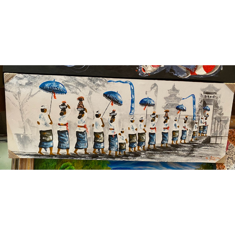 lukisan melasti, lukisan Canvas, lukisan buatan tangan
