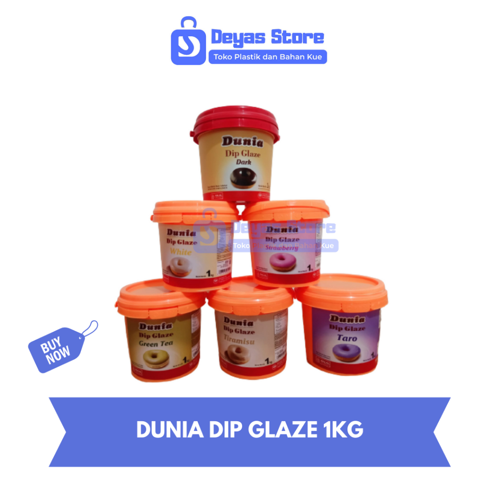 

DIP GLAZE DUNIA 1KG/TOPPING DONAT/TOPPING KUE 1KG