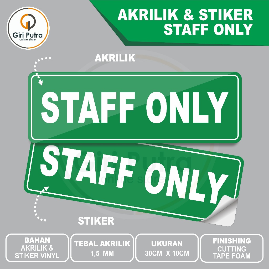 

AKRILIK & STIKER STAFF ONLY