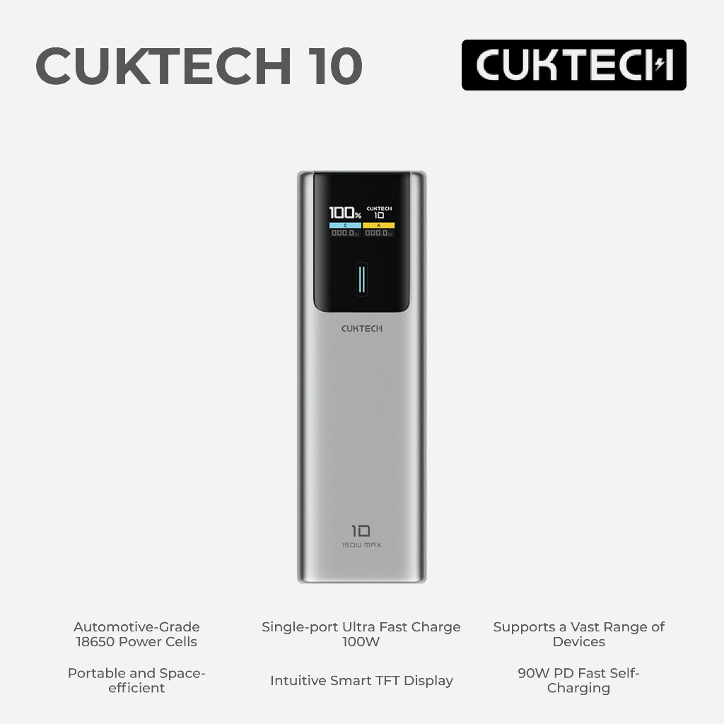 CUKTECH 10 Power Bank 10.000mAh 150W Max