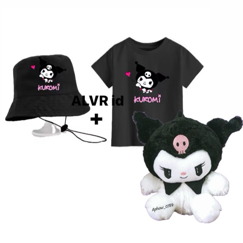 Tas kuromi sanrio bulu boneka import tas gendong wanita lucu dan Gemesin