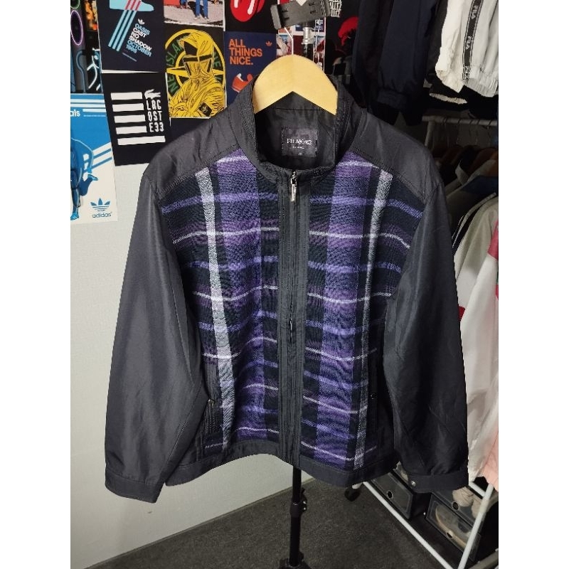 Jaket Casual Tartan Vintage Harington Untuk Pria dan Wanita