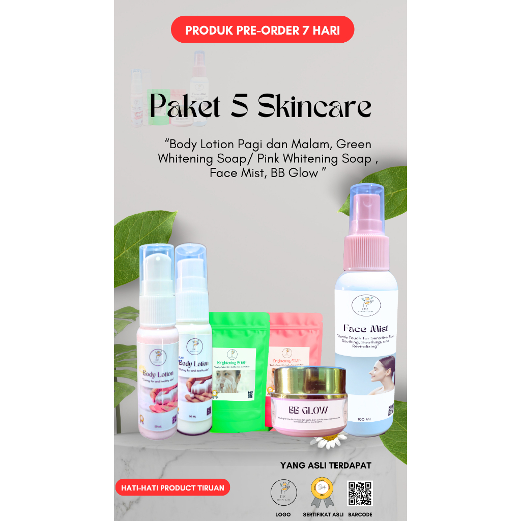Paket 5 Skincare Dc Beauty Care