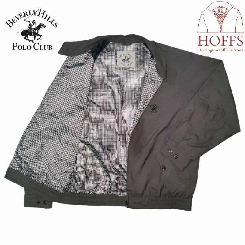 Beverly Hills Polo Club Polyester Harrington Jacket Grey M 1BHPCPLSGRYM