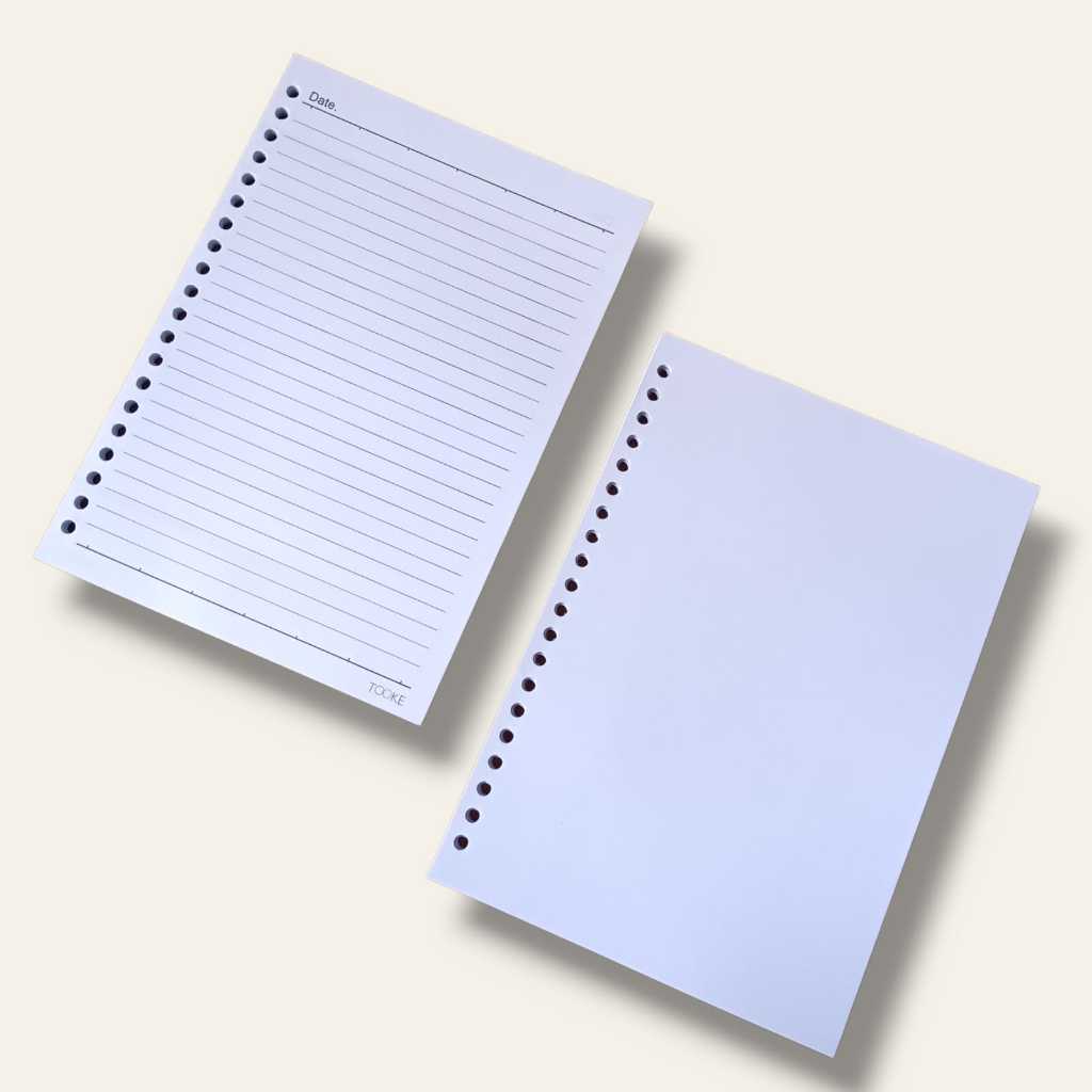 

LOOSE LEAF A5 / KERTAS BINDER A5 20 HOLES / ISI BINDER BAHAN HVS BERGARIS DAN POLOS