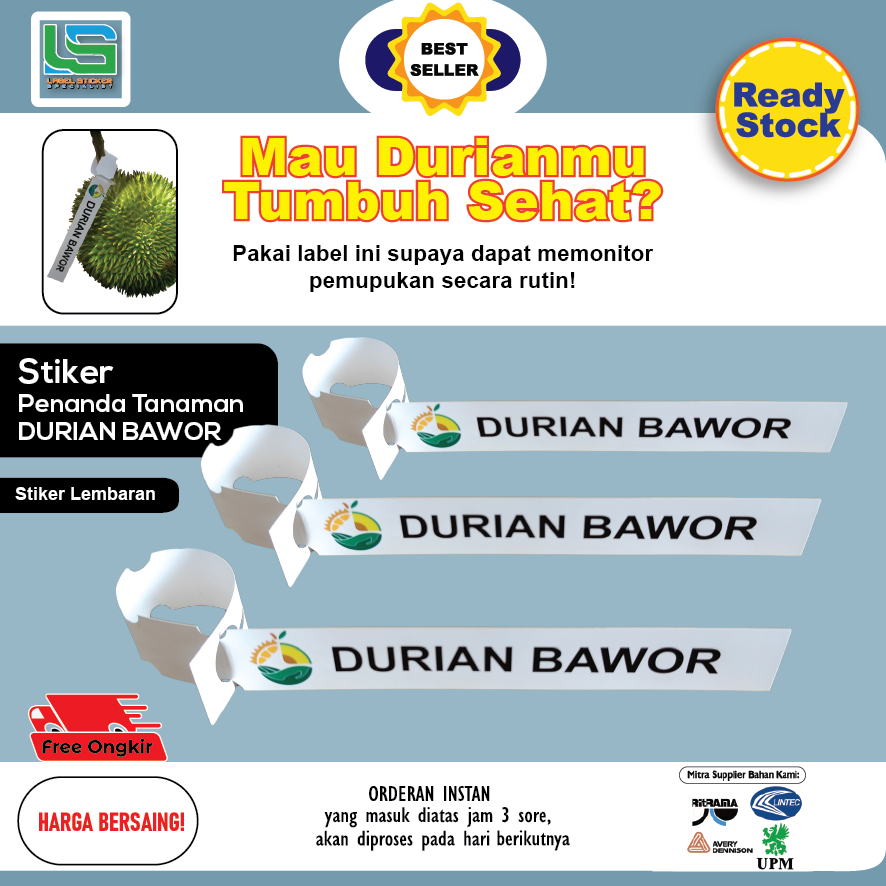 LABEL TANAMAN ANTI AIR LABEL PENANDA TANAMAN DURIAN