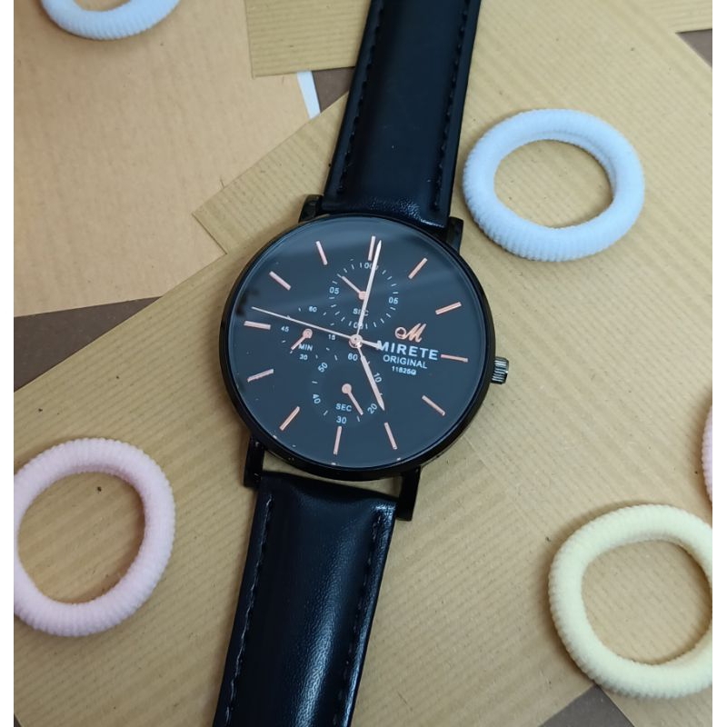 Jam Tangan Kulit Pria/Free box + Free Beterai + Buble/Jam Tangan Fashion Pria/Jam Tangan Pria