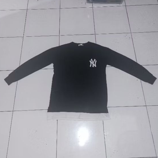 ‼️Crewneck Merk-NothingBetter Fashion Hitam Logo Sablon NY Size Xl Oversize Lebihan Bahan Putih Ping