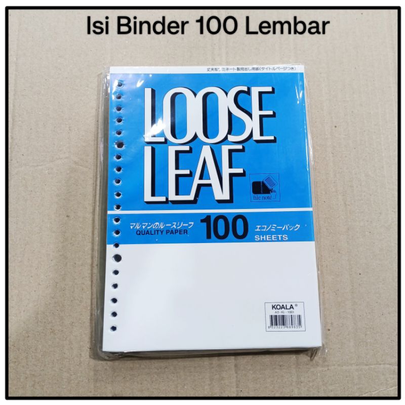 

1 Pak Isi Binder Polos A5 / Loose Leaf A5 Isi 100 Lembar