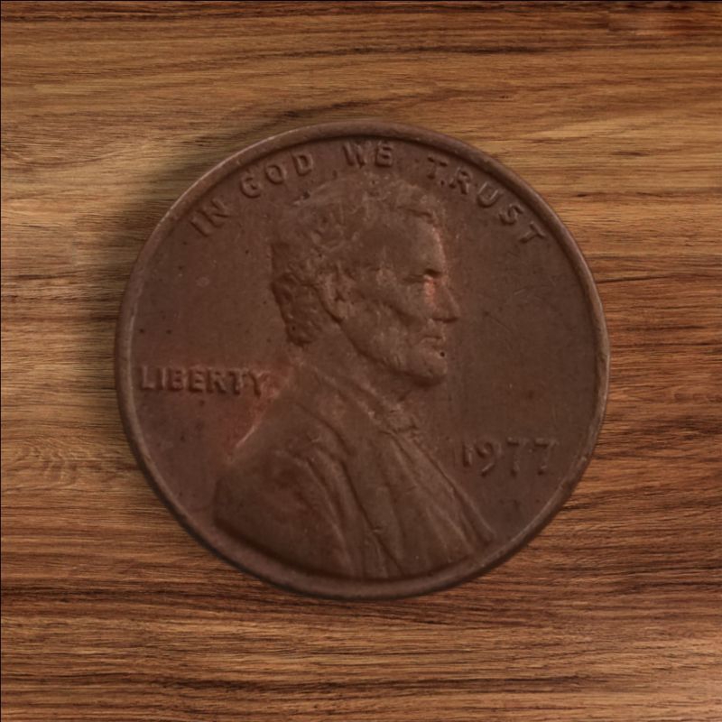 Koin 1 cent Lincoln Amerika Serikat 1977