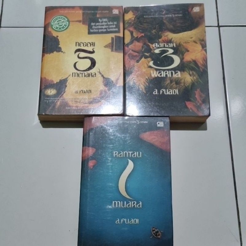 Trilogi Negeri 5 Menara by A. Fuadi Preloved ORIGINAL | Negeri 5 Menara | Ranah 3 Warna | Rantau 1 M