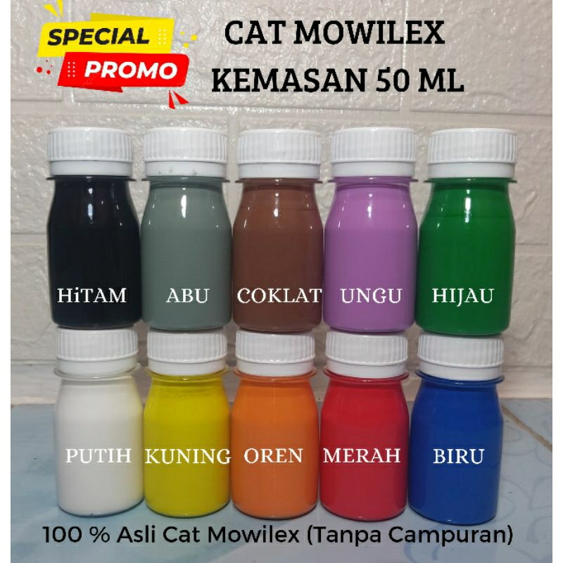 

Cat Mowilex 100% Untuk Lukis Kaligrafi Dekorasi Hiasan Mushaf Ukuran 50 ml